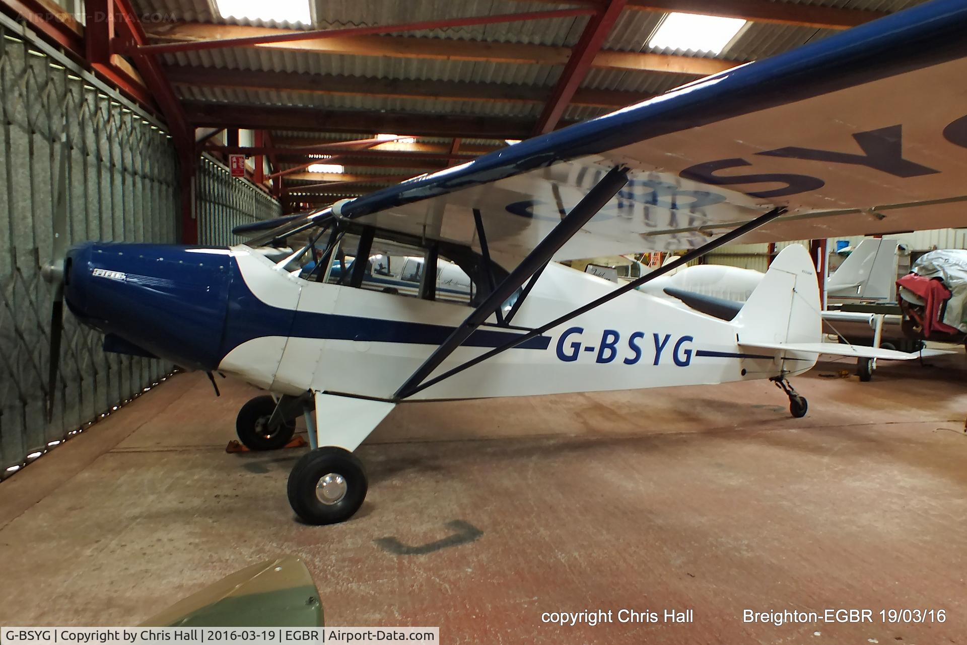 G-BSYG, 1947 Piper PA-12 Super Cruiser C/N 12-2106, at Breighton airfield