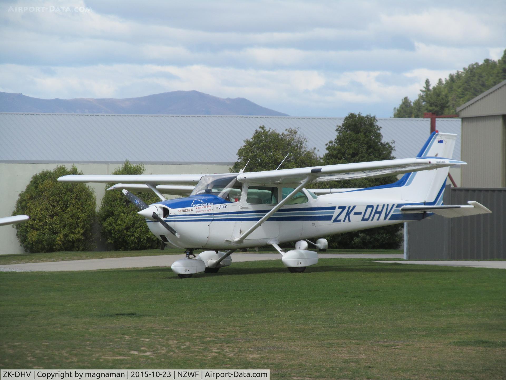 ZK-DHV, Cessna 172M C/N 17261063, on parking area