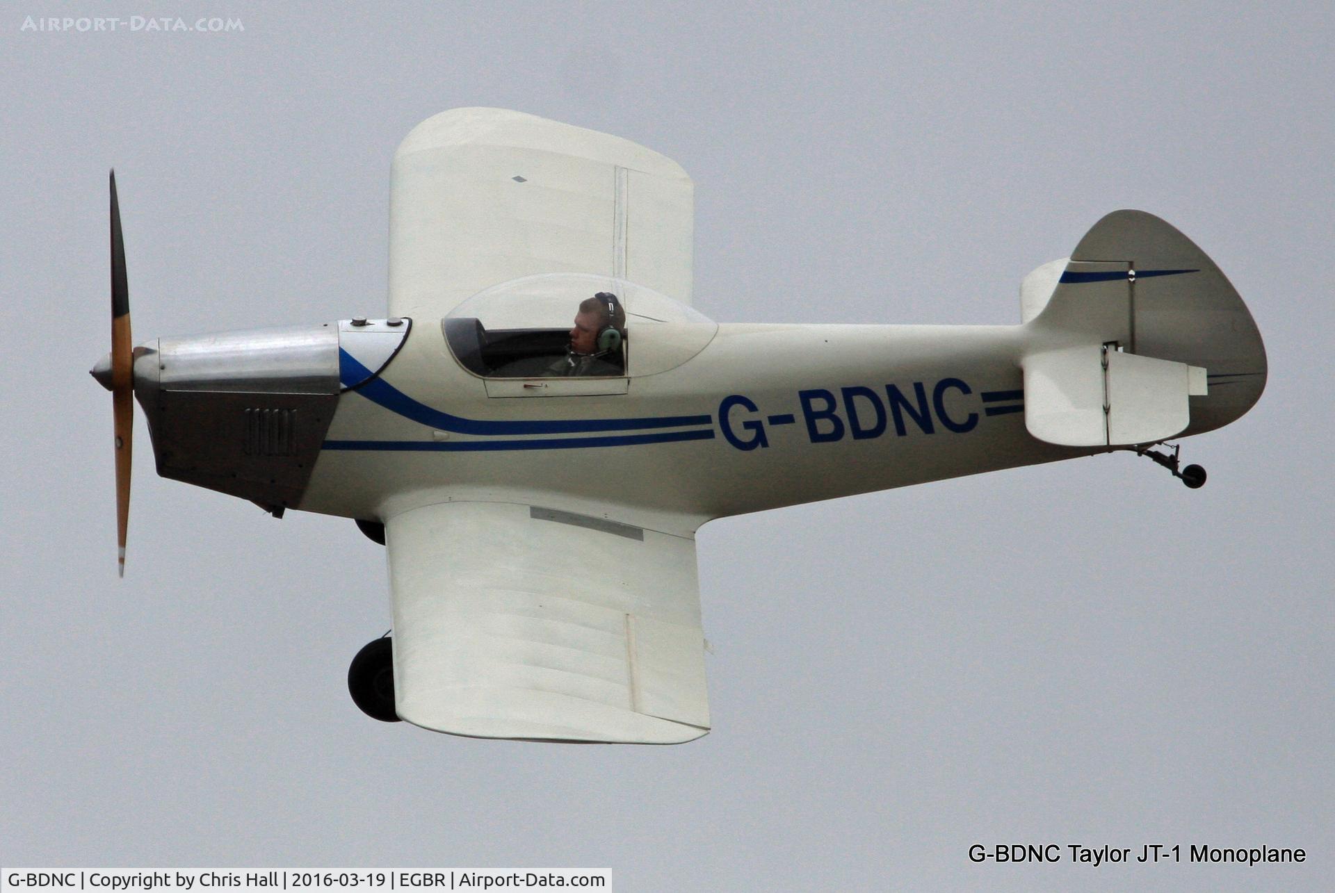 G-BDNC, 1984 Taylor JT-1 Monoplane C/N PFA 1454, at Breighton airfield