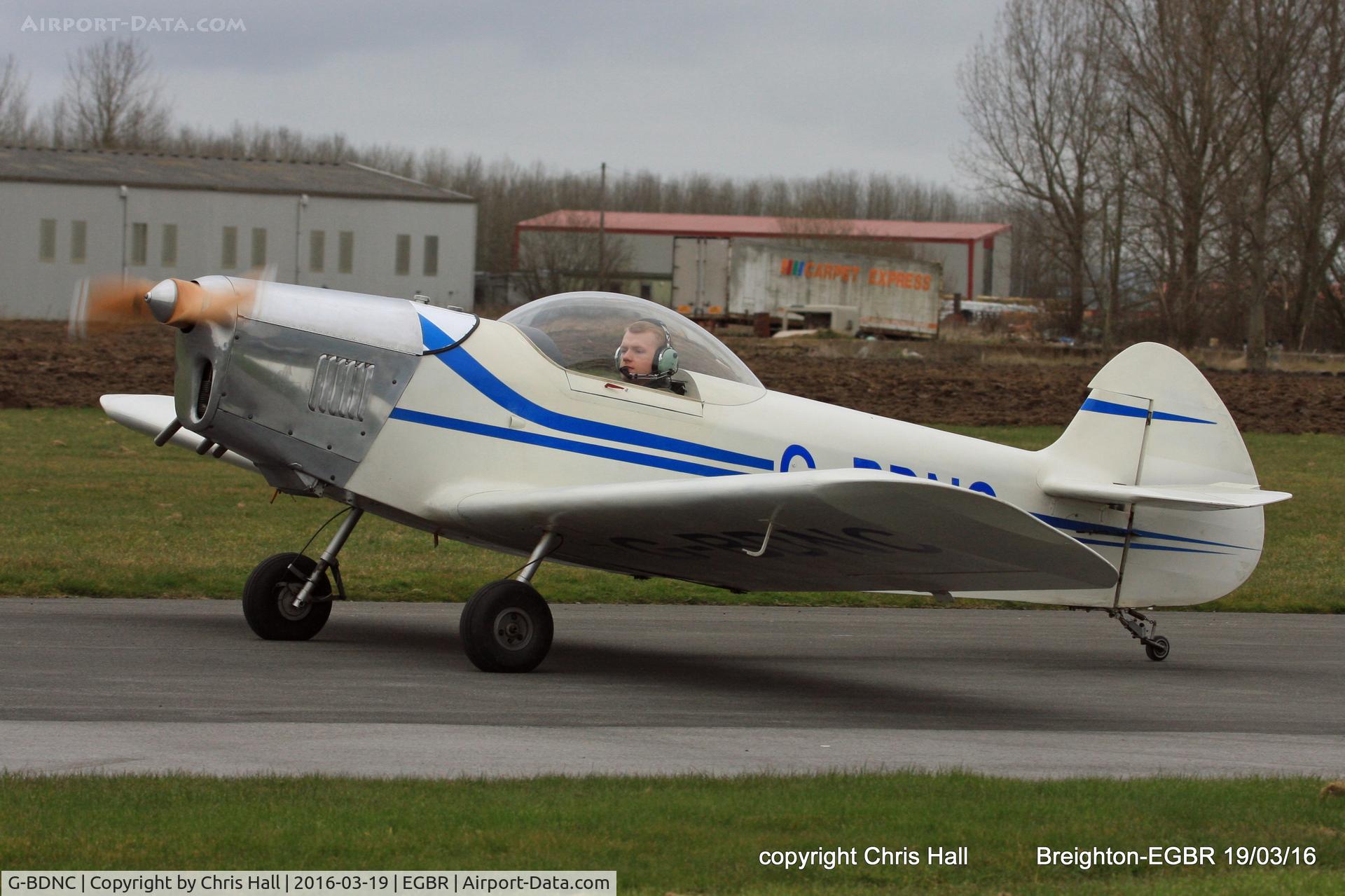 G-BDNC, 1984 Taylor JT-1 Monoplane C/N PFA 1454, at Breighton airfield