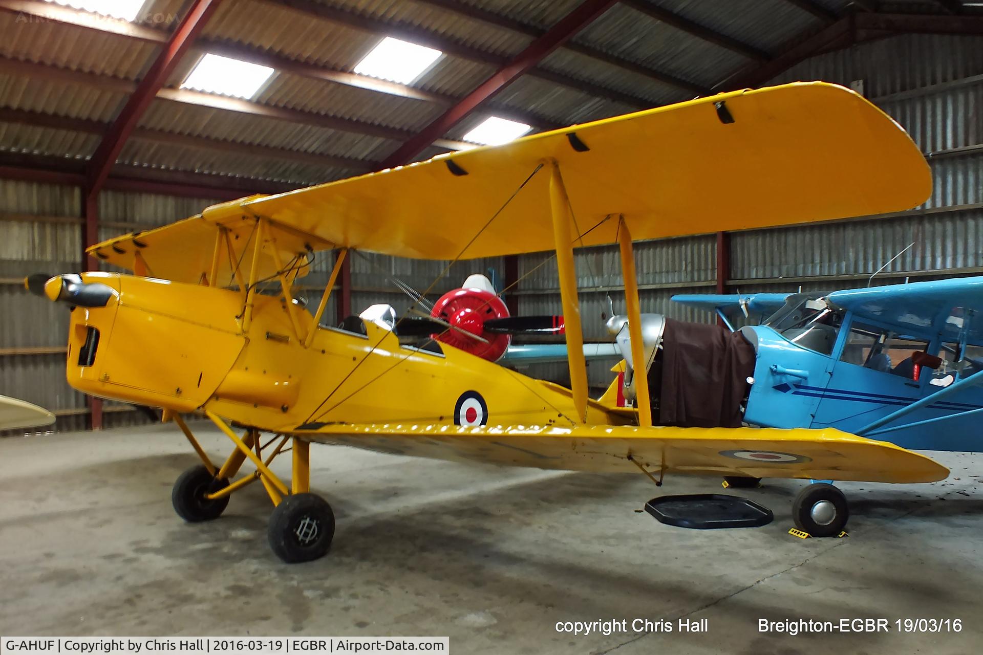 G-AHUF, 1943 De Havilland DH-82A Tiger Moth II C/N 86221, at Breighton airfield
