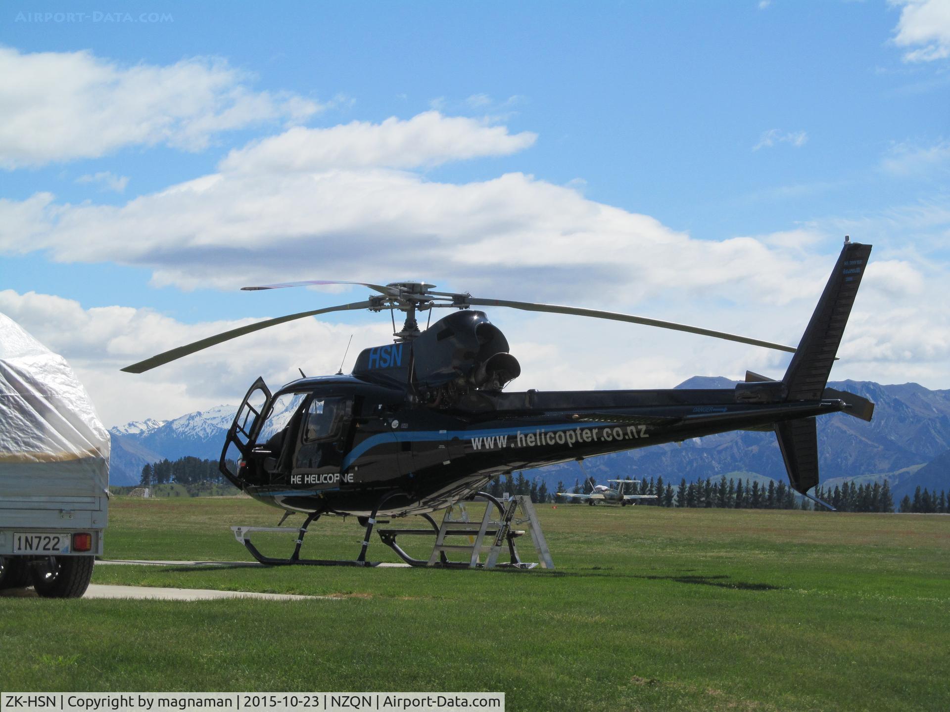ZK-HSN, Aerospatiale AS-350B-2 Ecureuil C/N 3986, at homebase