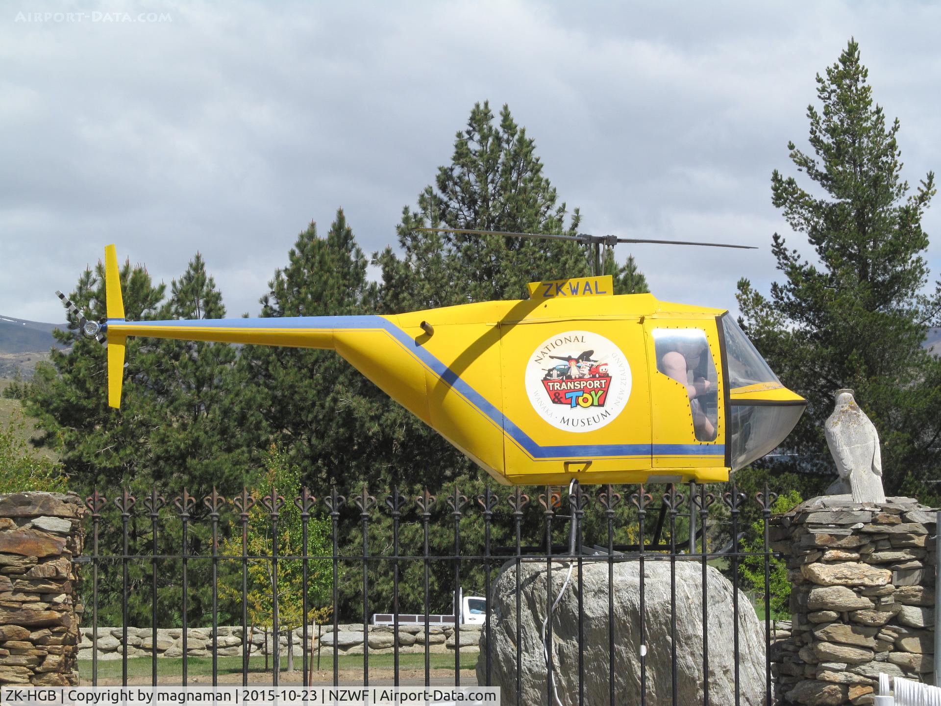 ZK-HGB, Salis Helicopter C/N 001, Marked as ZK-WAL but actually first HGB