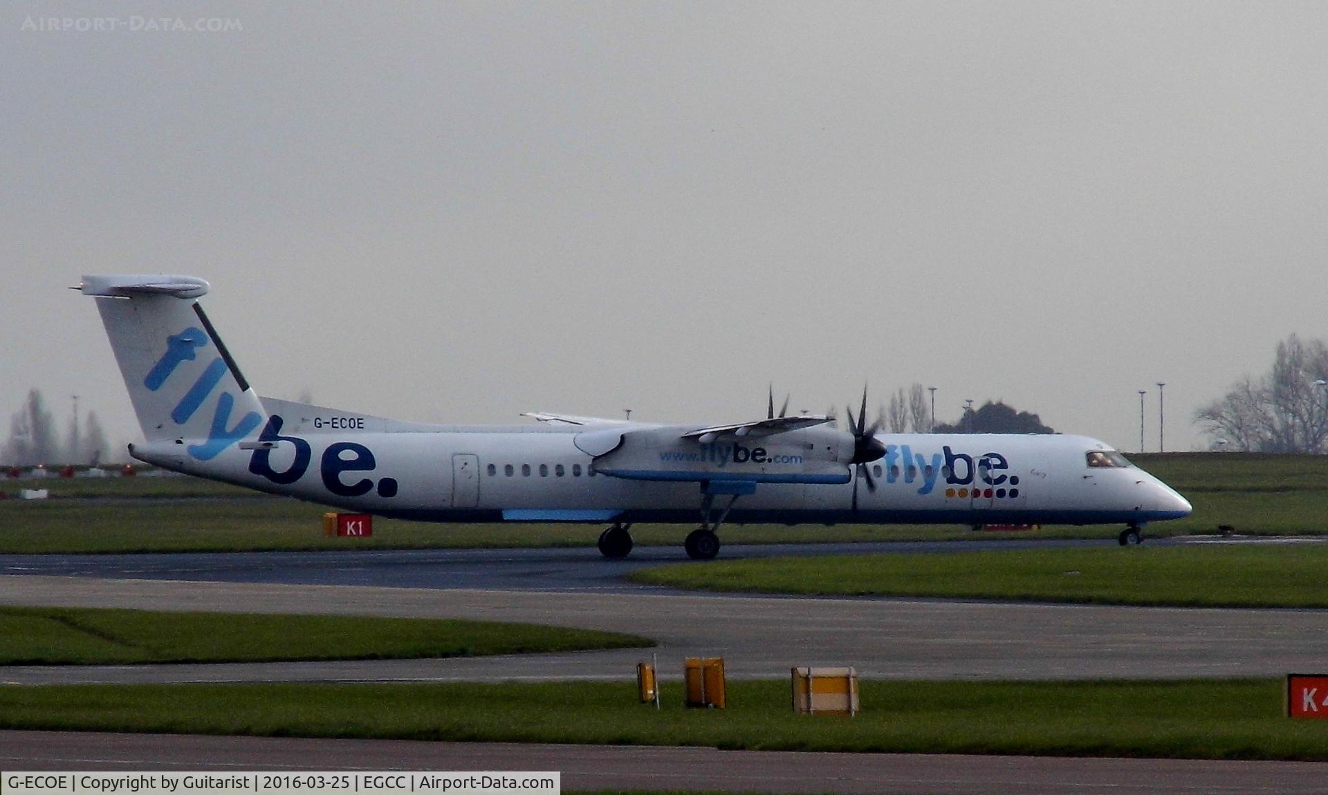 G-ECOE, 2008 De Havilland Canada DHC-8-402Q Dash 8 C/N 4212, At Manchester