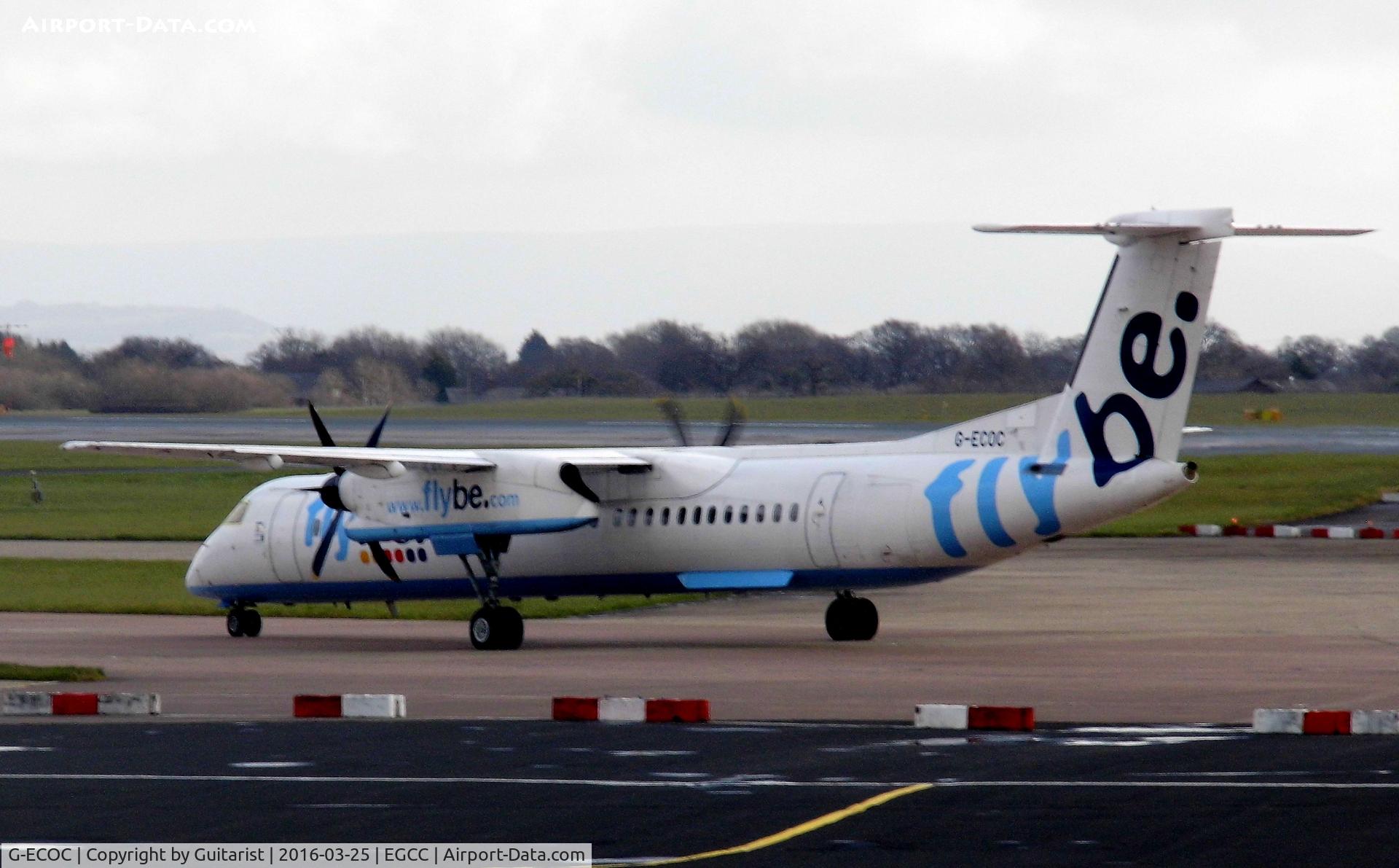 G-ECOC, 2007 De Havilland Canada DHC-8-402Q Dash 8 C/N 4197, At Manchester