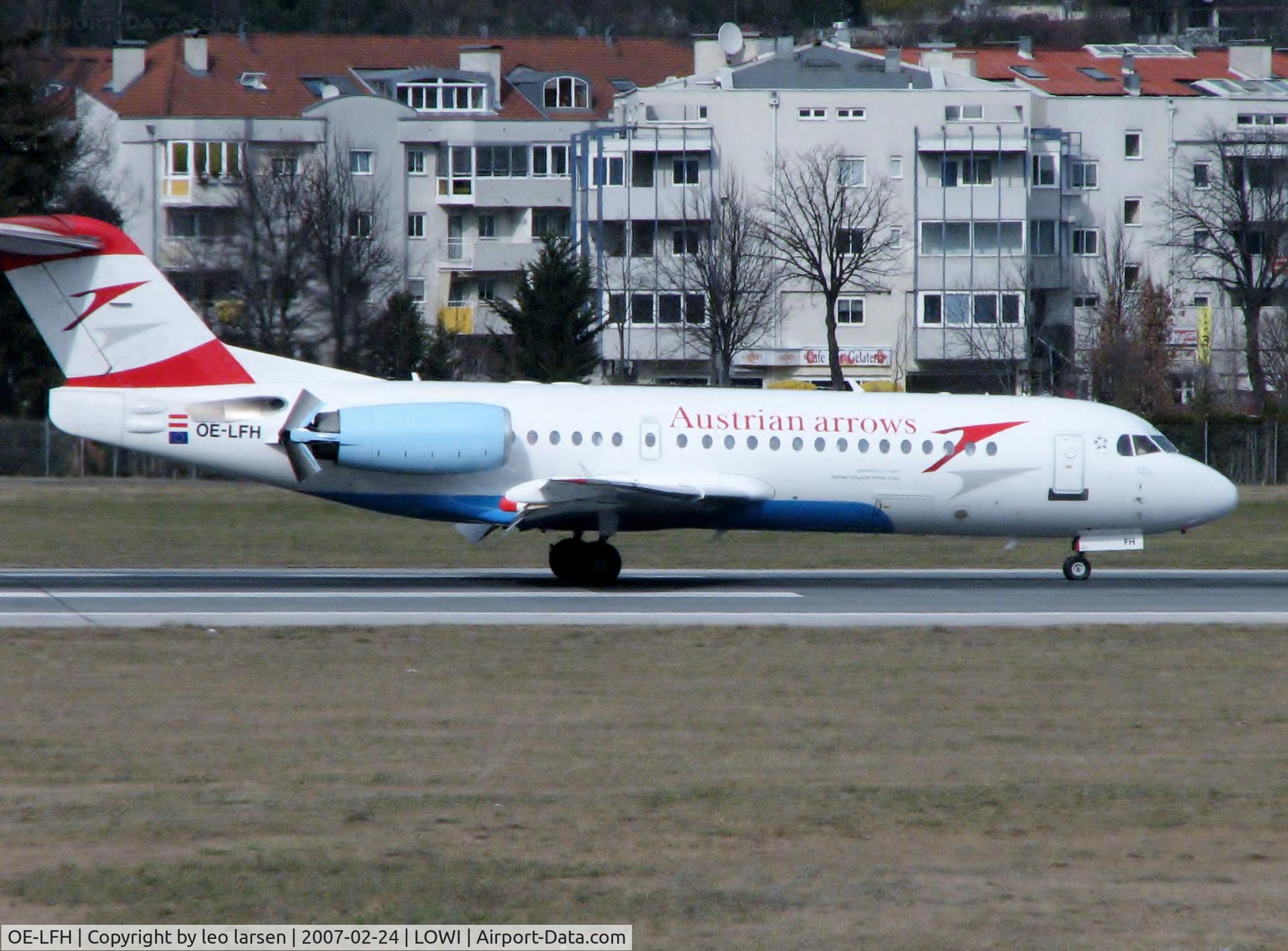 OE-LFH, 1995 Fokker 70 (F-28-0070) C/N 11554, Innsbruck 24.2.07