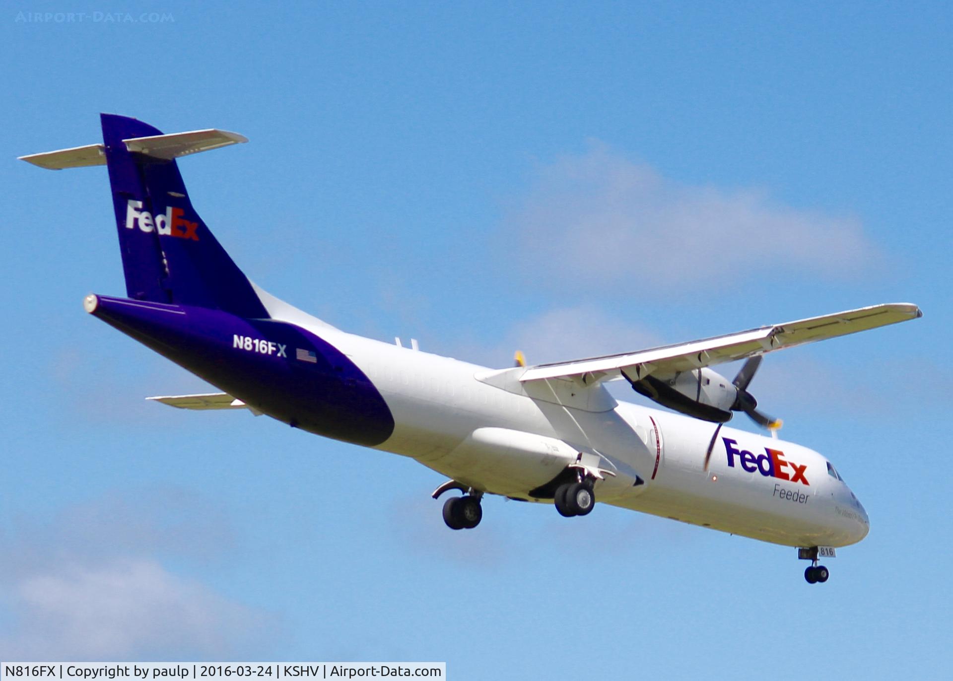 N816FX, 1993 ATR 72-212 C/N 347, At Shreveport Regional.