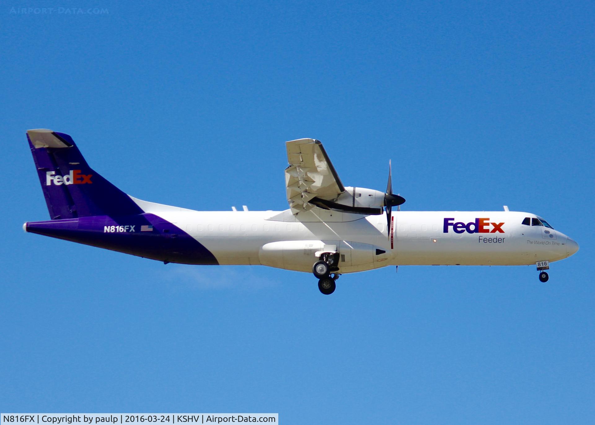 N816FX, 1993 ATR 72-212 C/N 347, At Shreveport Regional.