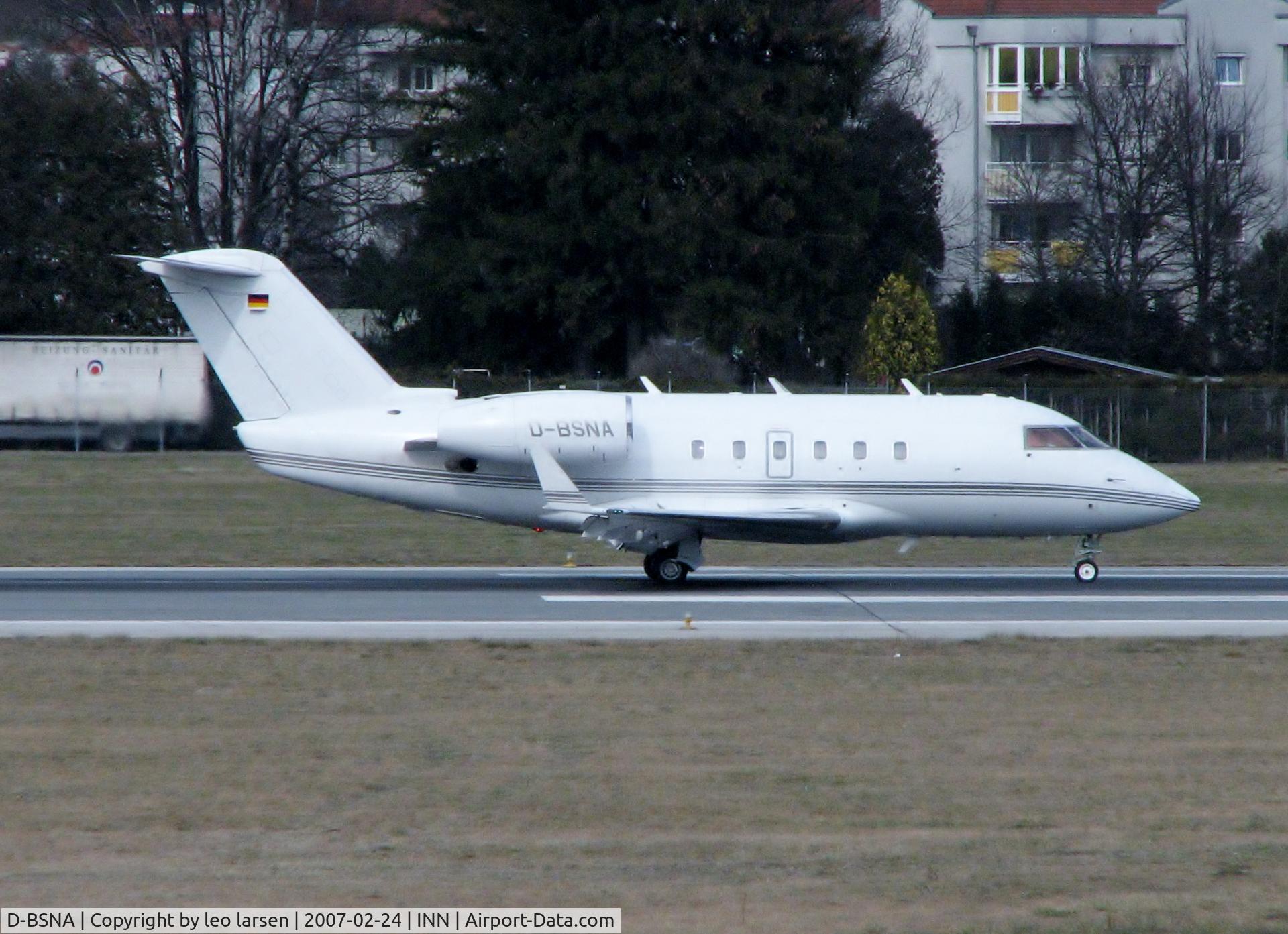 D-BSNA, 1982 Canadair Challenger 600 (CL-600-1A11) C/N 1066, Innsbruck 24.2.07