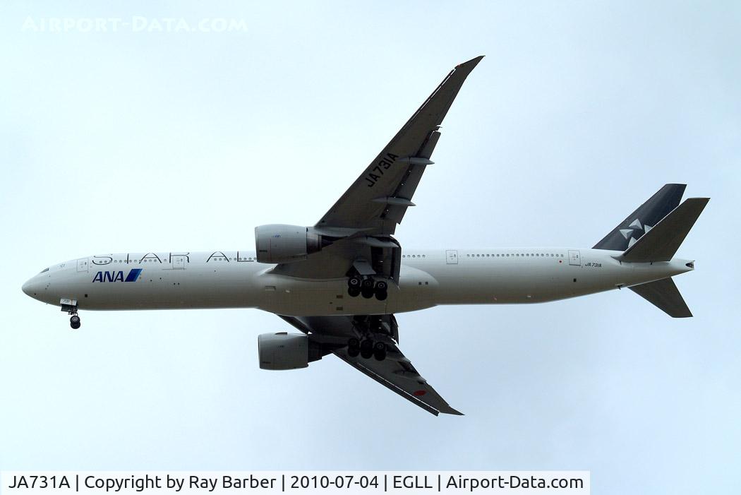 JA731A, 2004 Boeing 777-381/ER C/N 28281, Boeing  777-381ER [28281] (All Nippon Airways) Home~G 04/07/2010. On approach 27R.