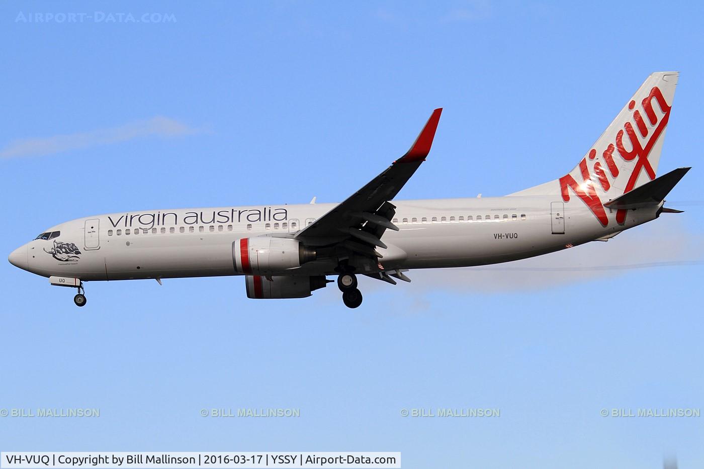 VH-VUQ, 2008 Boeing 737-8FE C/N 36605, finals to 16R