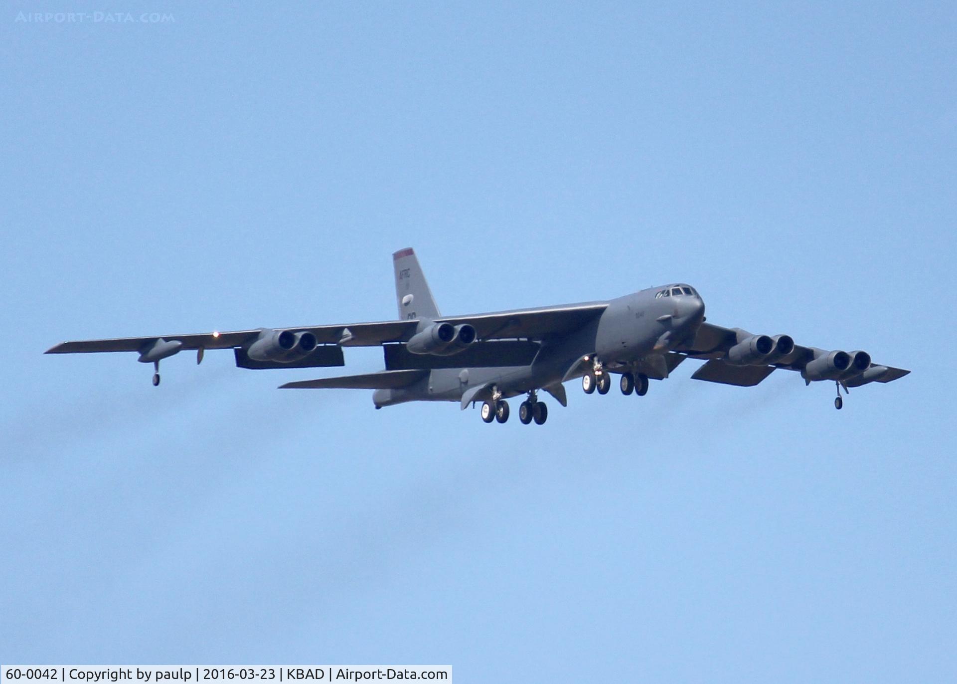 60-0042, 1960 Boeing B-52H Stratofortress C/N 464407, At Barksdale Air Force Base.