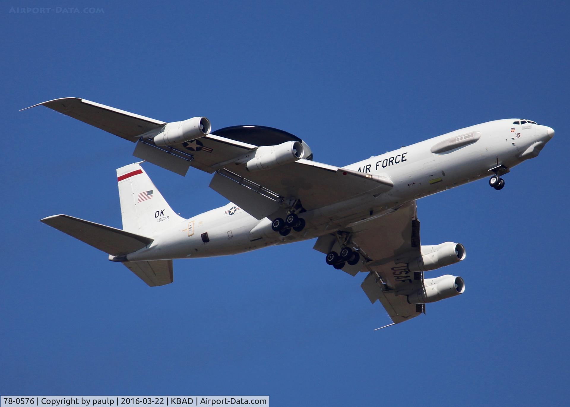 78-0576, 1979 Boeing E-3B Sentry C/N 21752, At Barksdale Air Force Base.