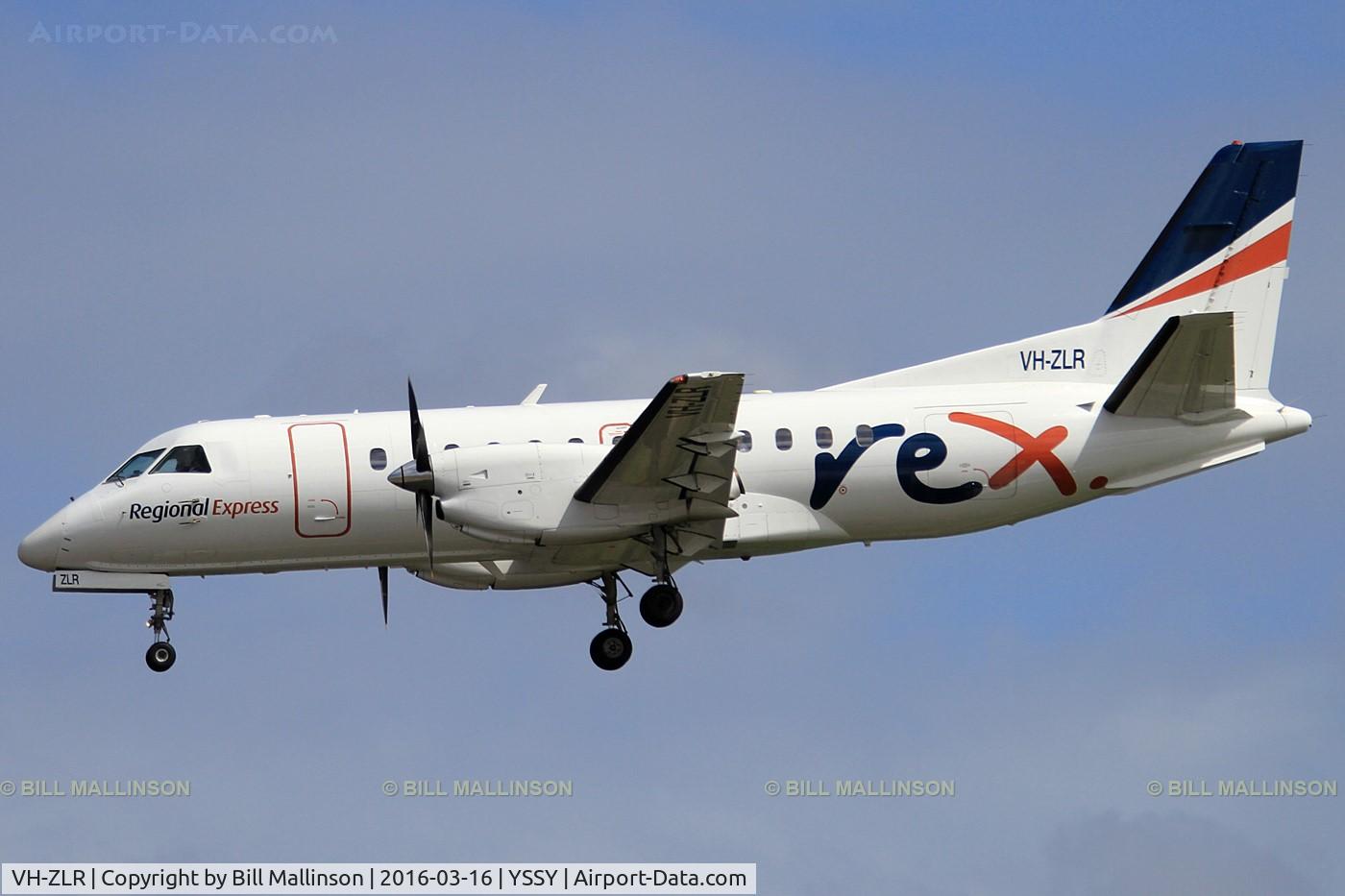 VH-ZLR, 1991 Saab 340B C/N 340B-229, finals to 16R