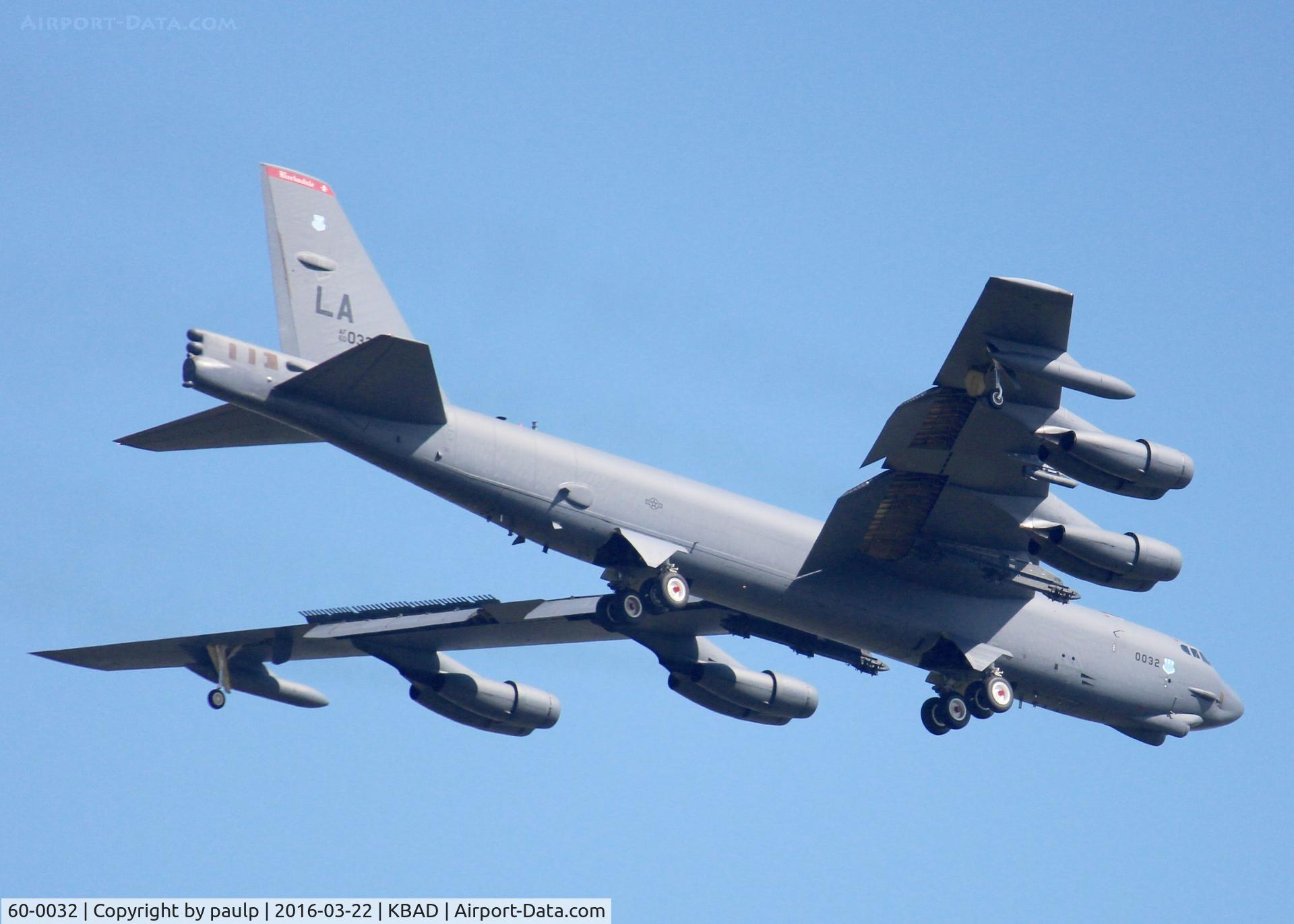 60-0032, 1960 Boeing B-52H Stratofortress C/N 464397, At Barksdale Air Force Base.