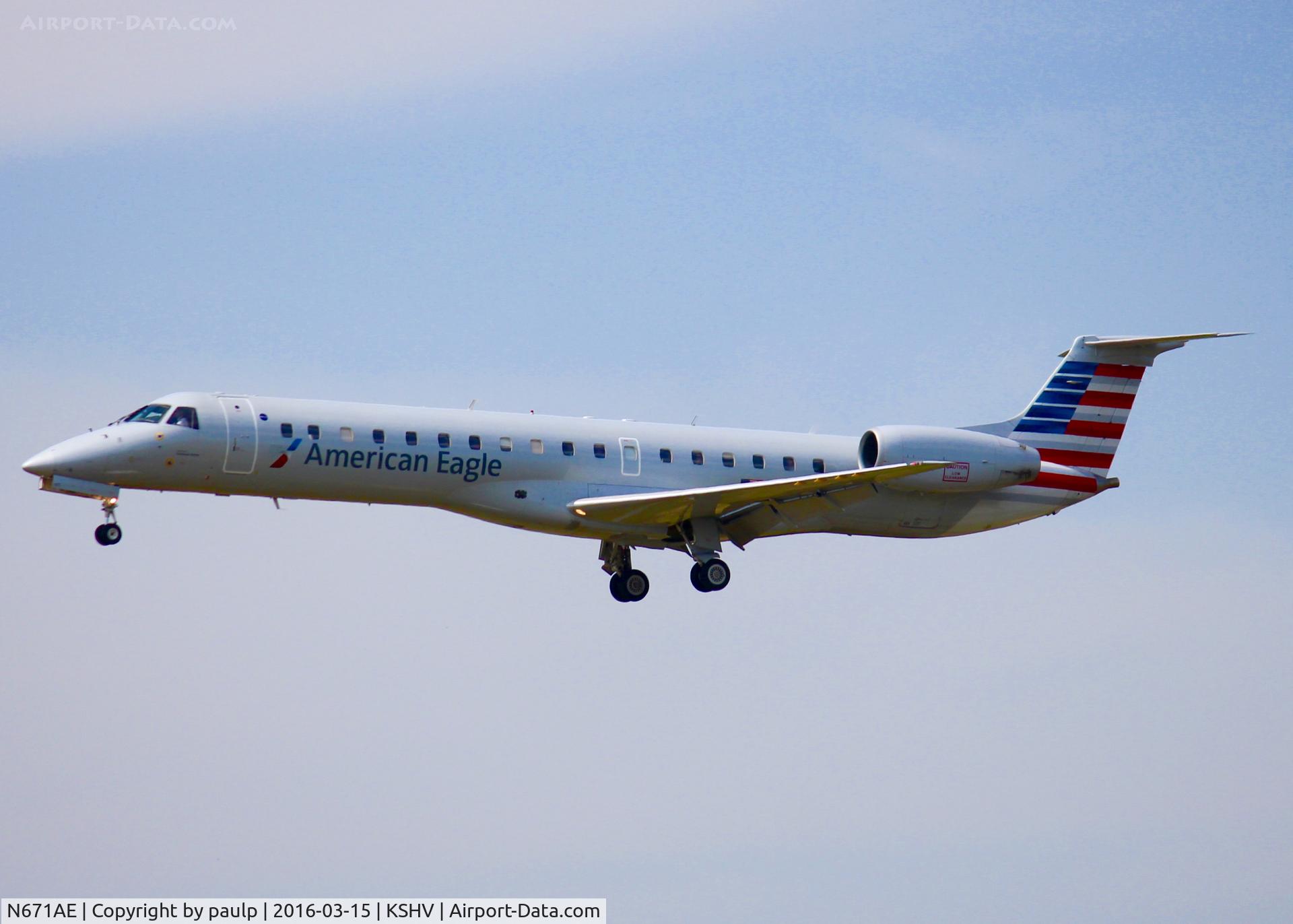 N671AE, 2004 Embraer ERJ-145LR (EMB-145LR) C/N 145793, At Shreveport Regional.