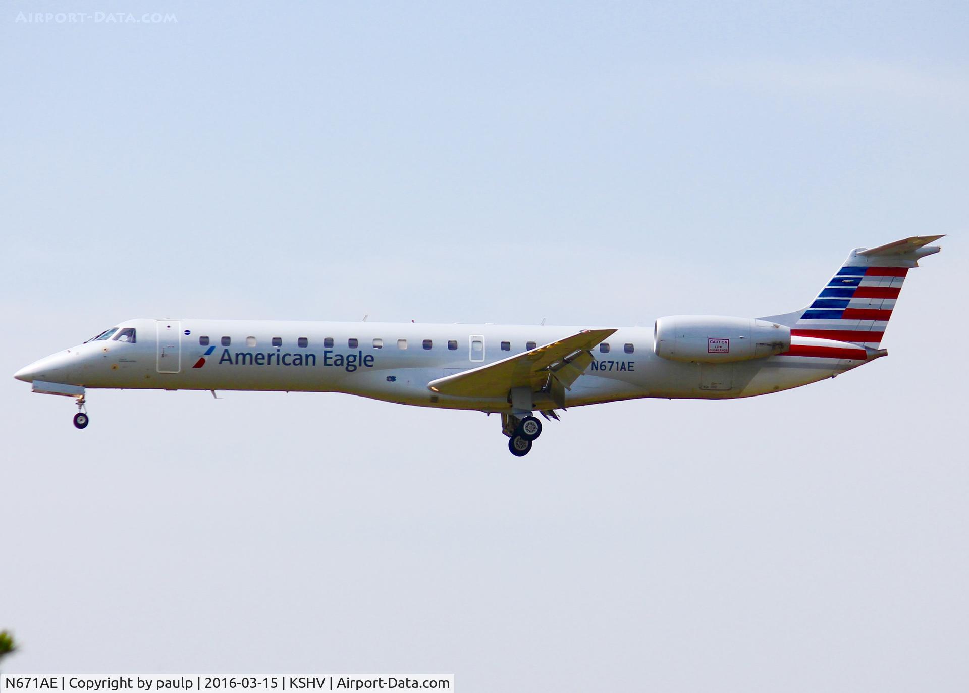 N671AE, 2004 Embraer ERJ-145LR (EMB-145LR) C/N 145793, At Shreveport Regional.