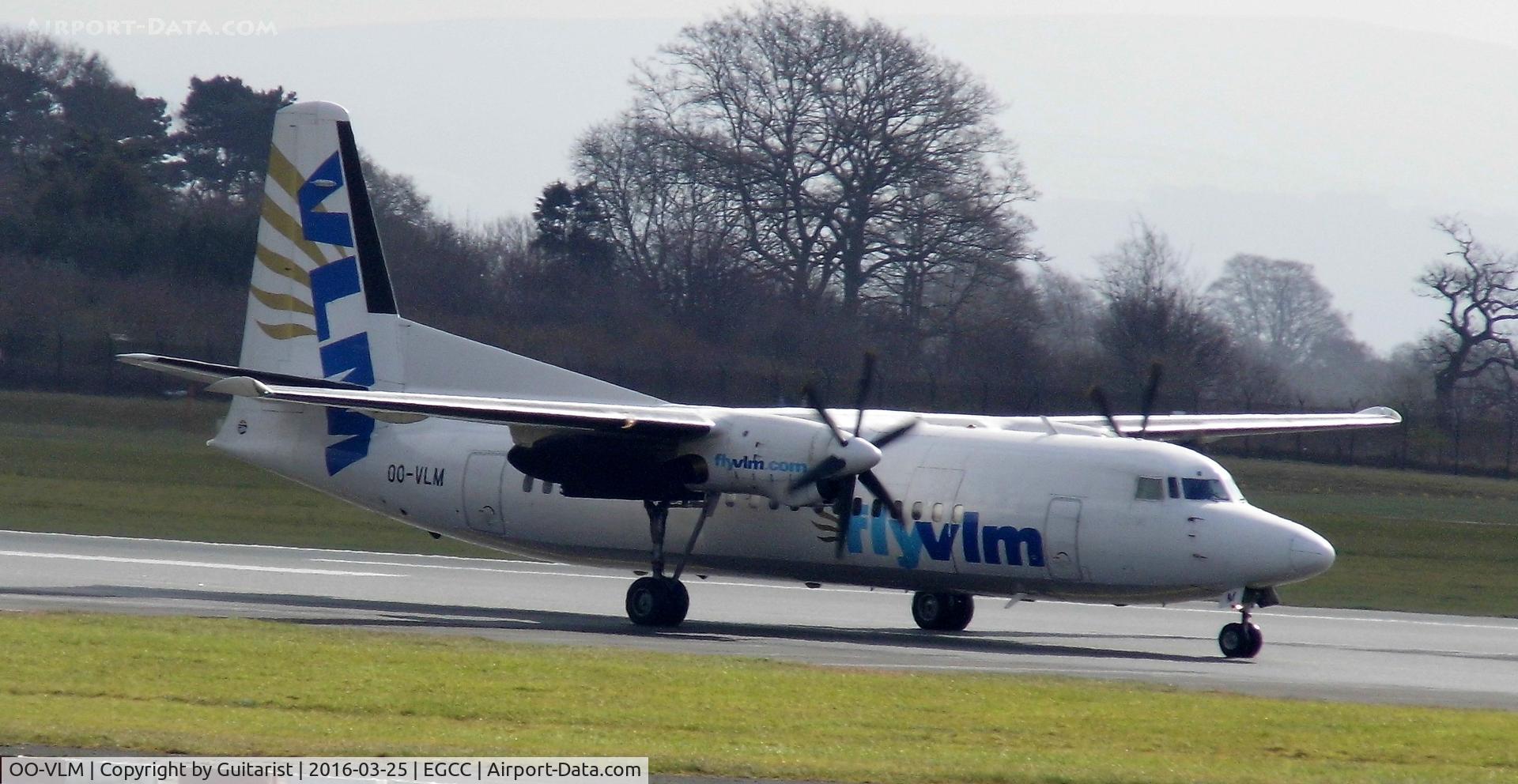 OO-VLM, 1988 Fokker 50 C/N 20135, At Manchester