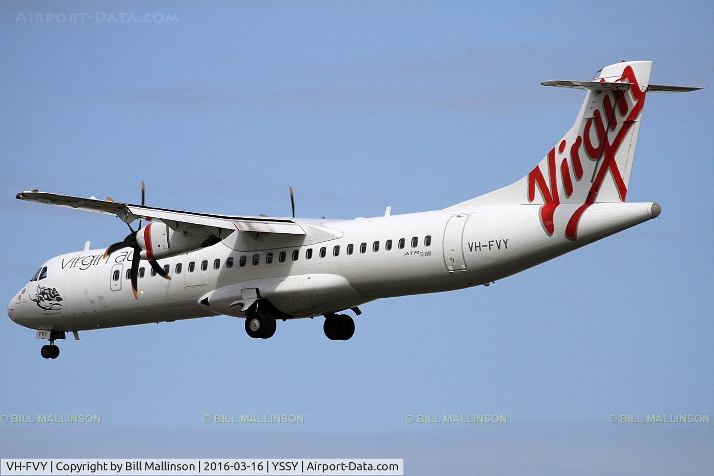 VH-FVY, 2013 ATR 72-600 (72-212A) C/N 1073, finals to 16R from CBR
