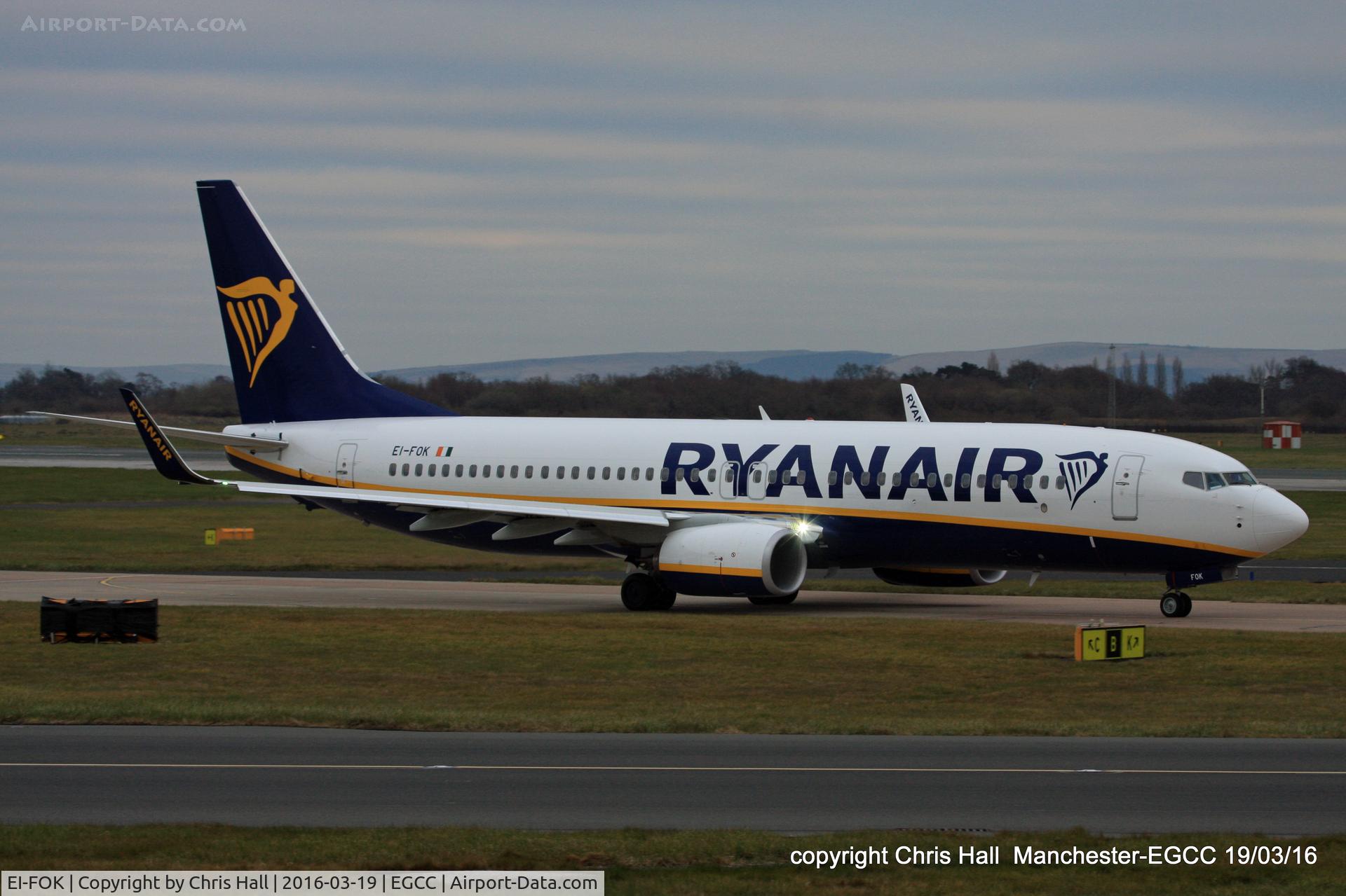 EI-FOK, 2016 Boeing 737-8AS C/N 44719, Ryanair