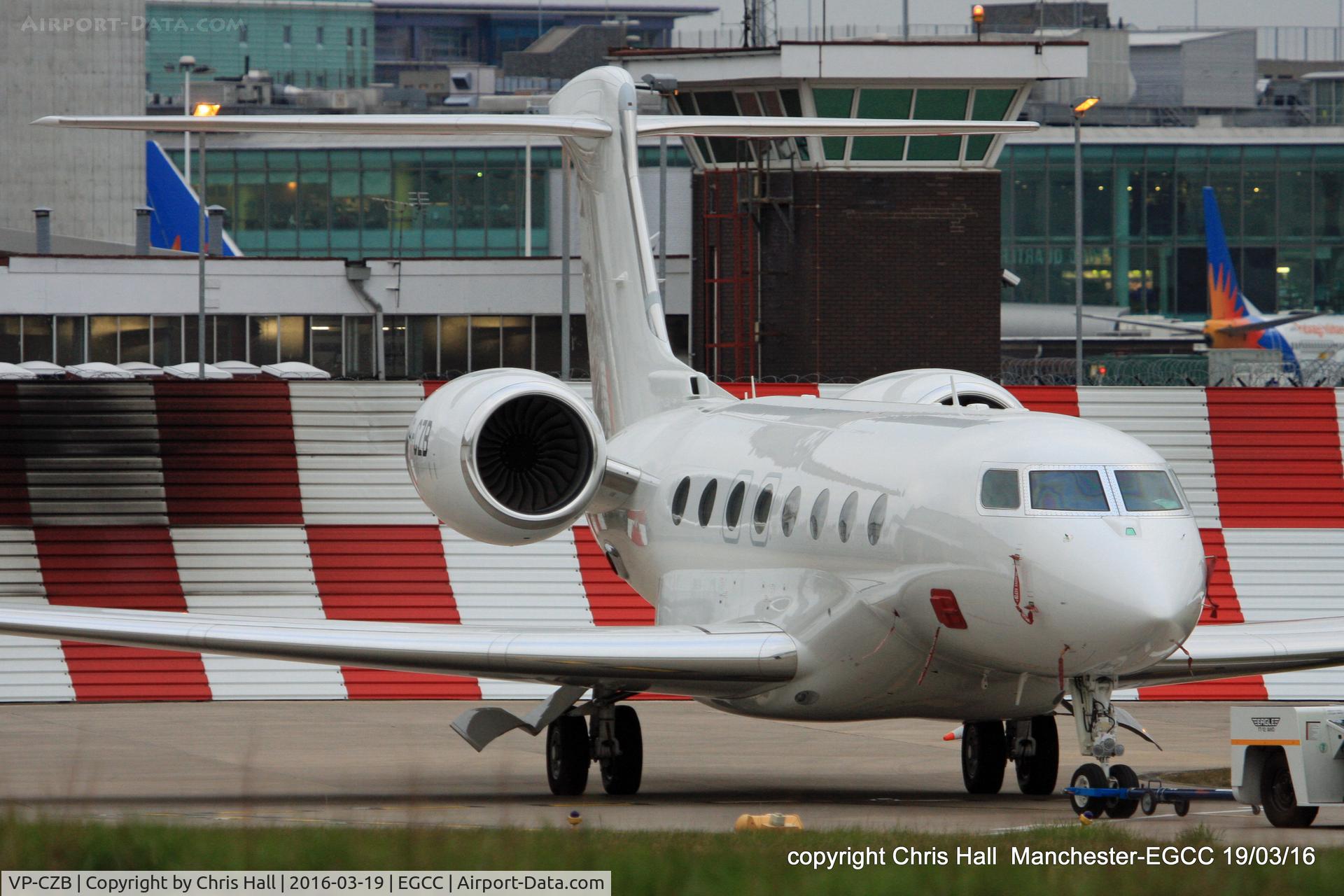 VP-CZB, 2015 Gulfstream Aerospace G650 (G-VI) C/N 6129, on the Signature apron