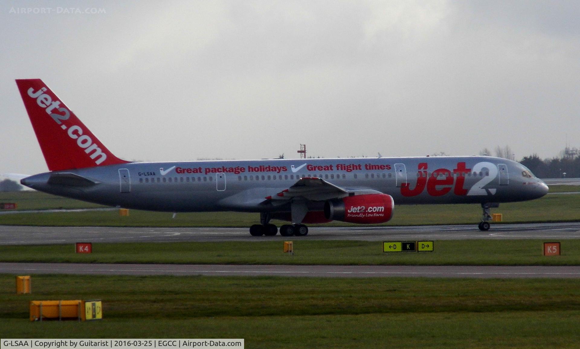 G-LSAA, 1988 Boeing 757-236 C/N 24122, At Manchester