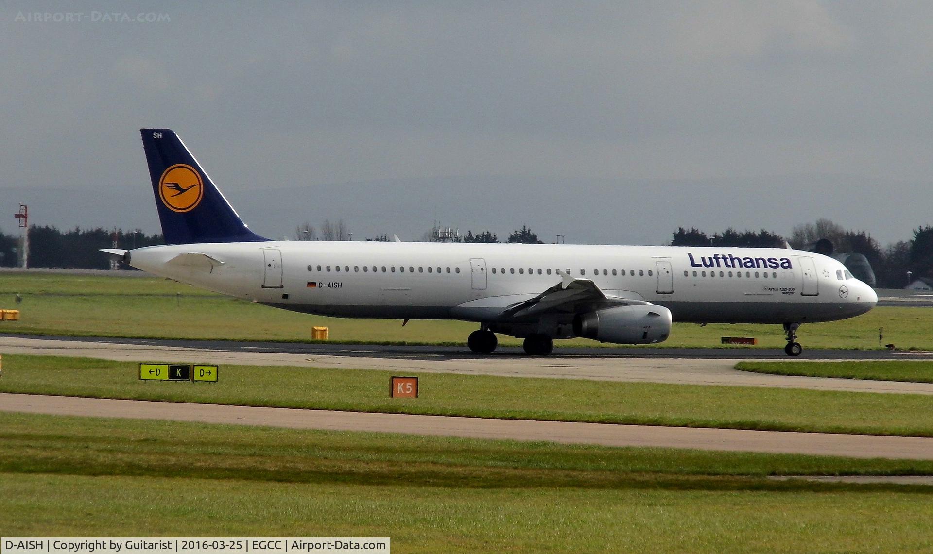 D-AISH, 2007 Airbus A321-231 C/N 3265, At Manchester