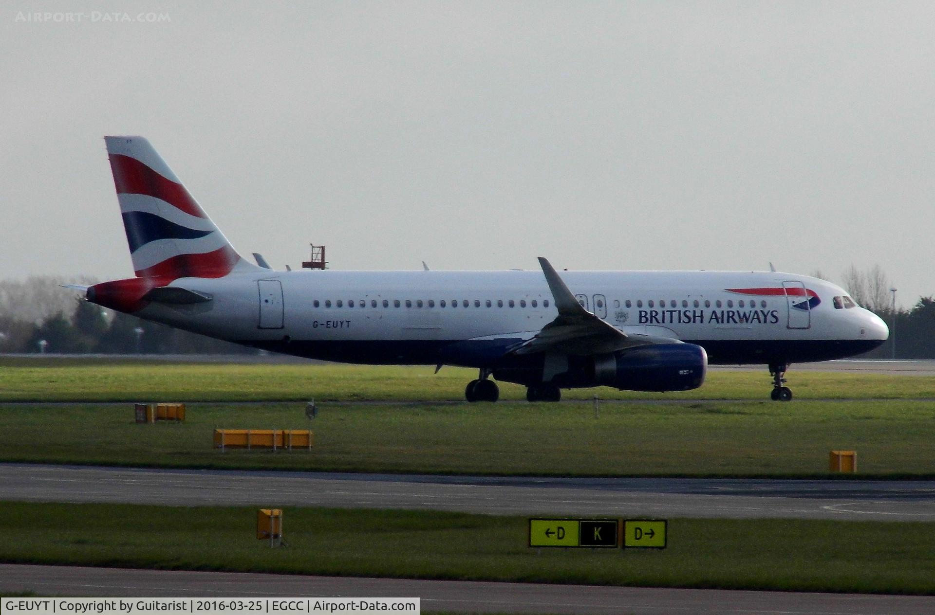G-EUYT, 2014 Airbus A320-232 C/N 5985, At Manchester
