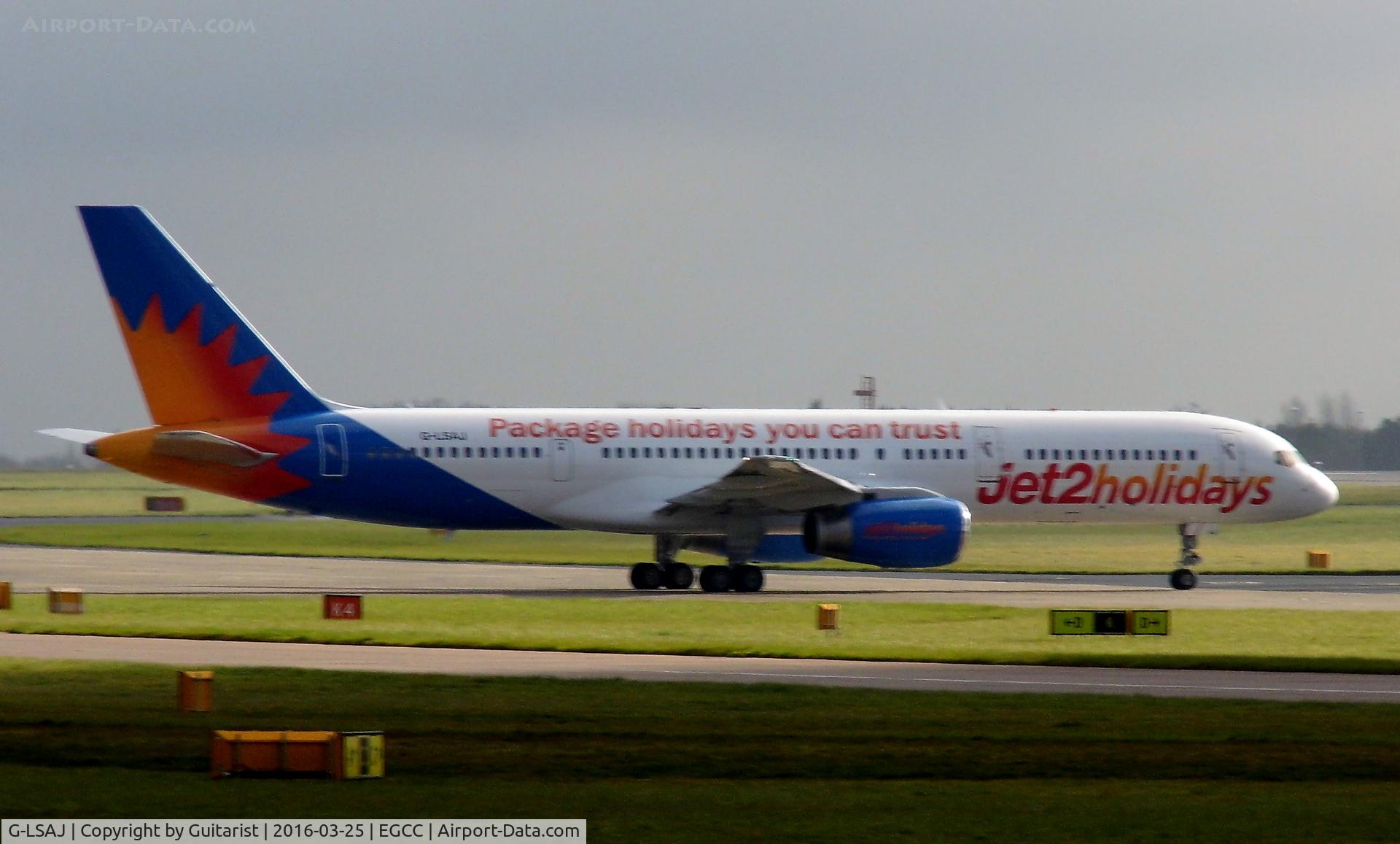 G-LSAJ, 1990 Boeing 757-236 C/N 24793, At Manchester