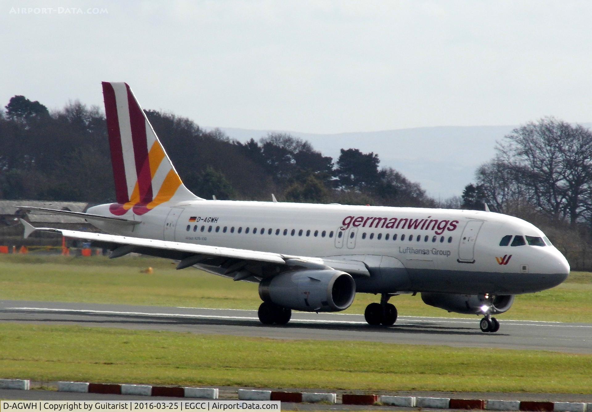 D-AGWH, 2007 Airbus A319-132 C/N 3352, At Manchester