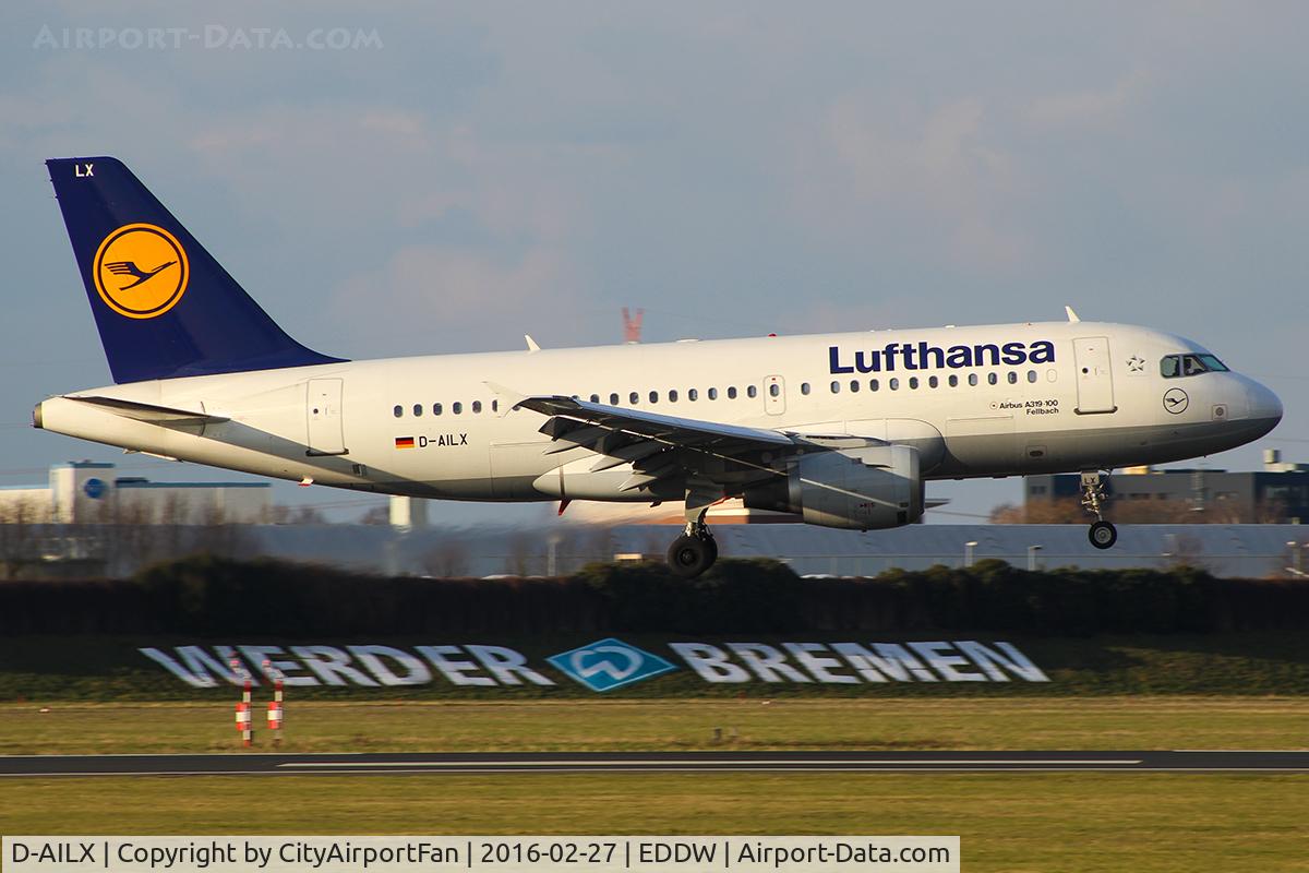 D-AILX, 1998 Airbus A319-114 C/N 860, Lufthansa (DLH/LH)