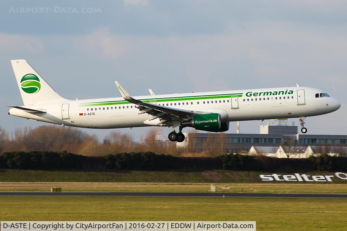 D-ASTE, 2014 Airbus A321-211 C/N 6005, Germania (GMI/ST)