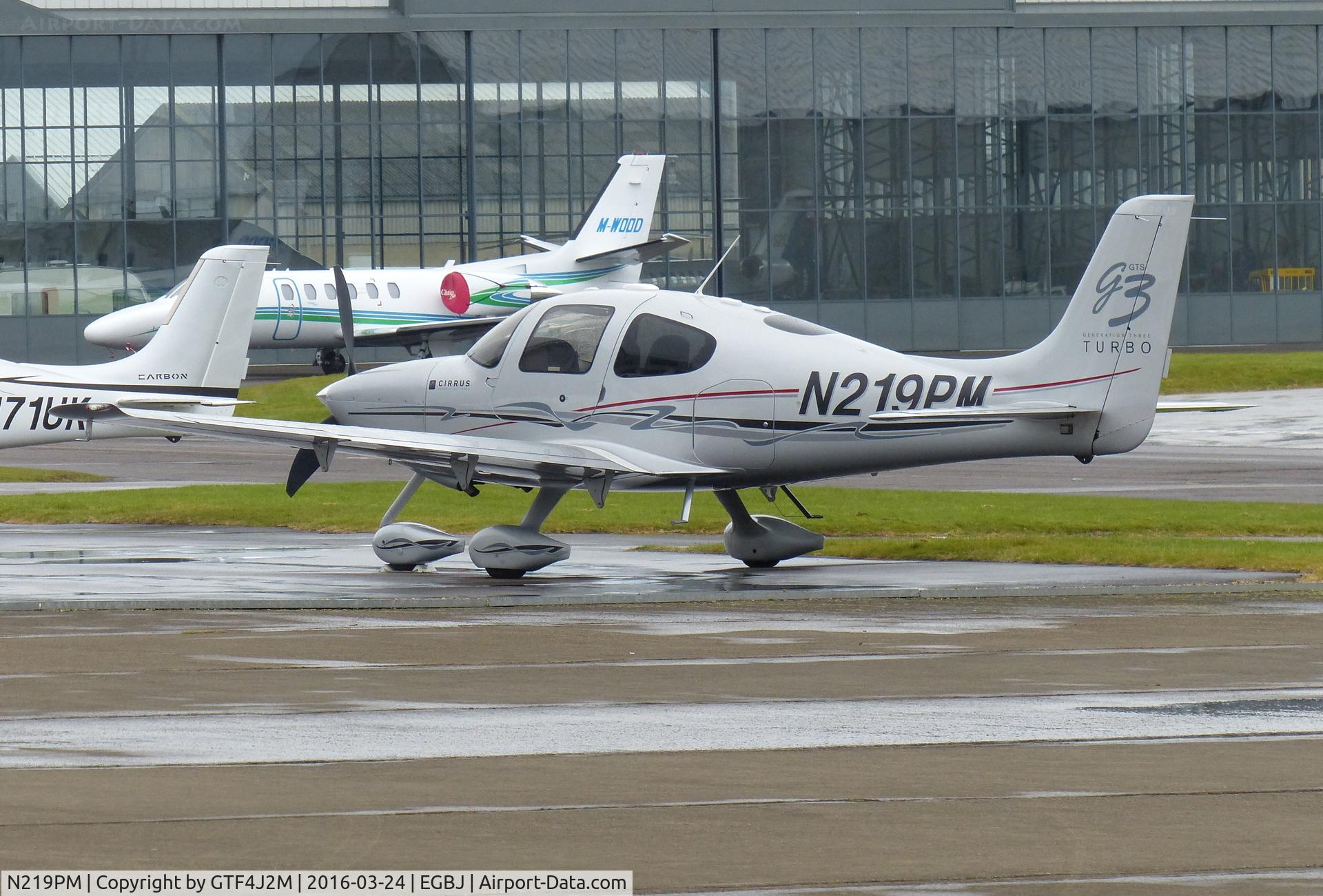 N219PM, 2007 Cirrus SR22 G3 GTS Turbo C/N 2756, N219PM at Staverton 24.3.16