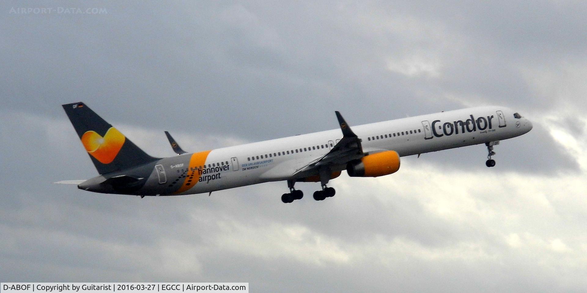 D-ABOF, 1999 Boeing 757-330 C/N 29013, At Manchester