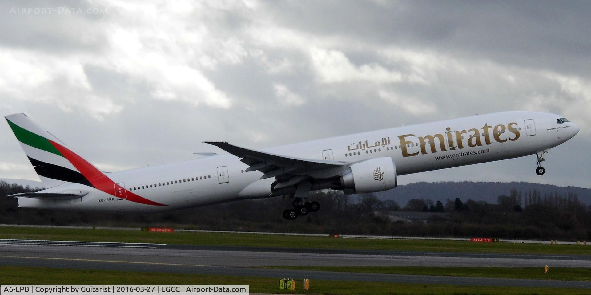 A6-EPB, 2015 Boeing 777-3H1/ER C/N 42321, At Manchester