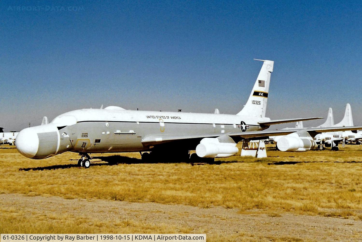 61-0326, 1961 Boeing EC-135E-BN Stratolifter C/N 18233, Boeing  EC-135E Stratolifter [18233] (United States Air Force) Davis Monthan AFB~N 15/10/1998