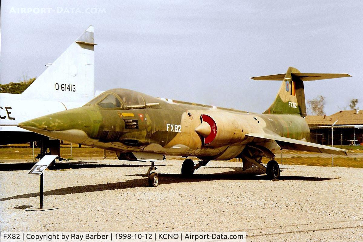 FX82, 1965 Lockheed F-104G Starfighter C/N 683-9140, FX-82   Lockheed F-104G Starfighter [683-9140] (Ex Belgian Air Force) Chino~N 12/10/1998