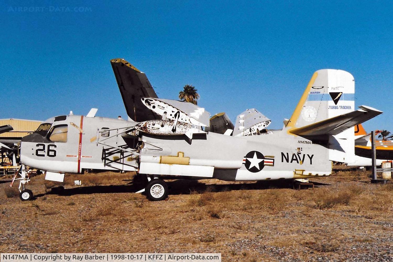 N147MA, 1959 Grumman S2F-3 Tracker C/N 147531, Grumman S-2 F-3AT Turbo Tracker [1-C] Mesa-Falcon Field~N 17/10/1998