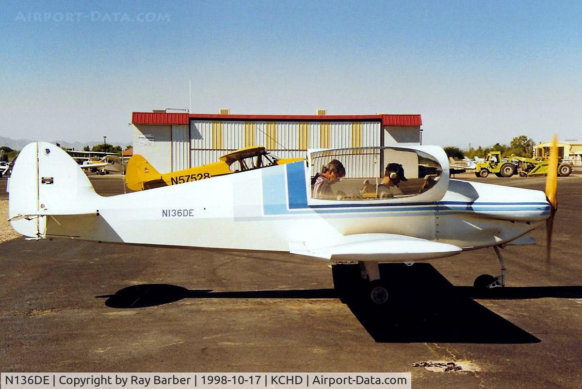 N136DE, 1997 Monnett Sonerai II-LTS C/N 52594449, Monnett Sonerai II LTS [52594449] Chandler Municipal Airport~N 17/10/1998