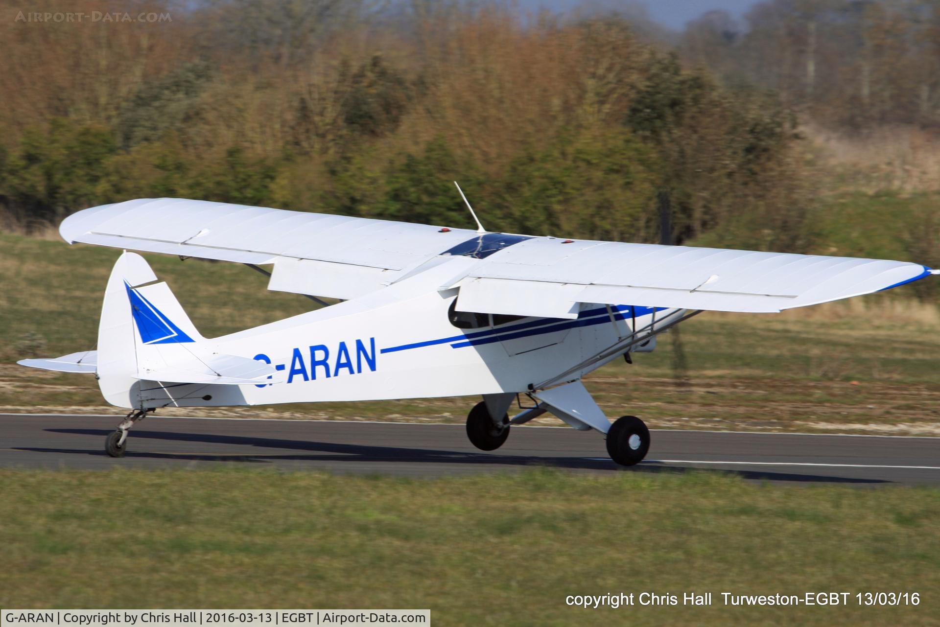 G-ARAN, 1960 Piper PA-18-150 Super Cub C/N 18-7307, at the Vintage Aircraft Club spring rally