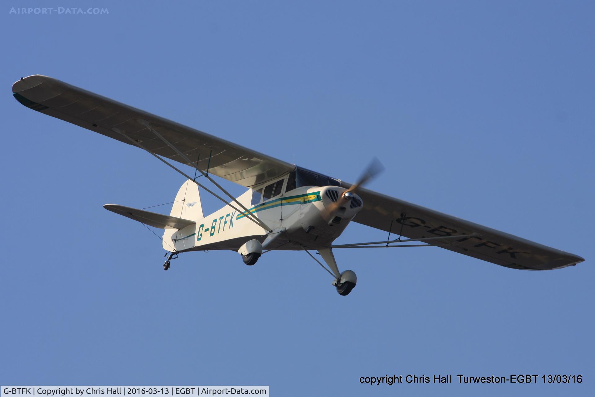 G-BTFK, 1947 Taylorcraft BC-12D Twosome C/N 10540, at the Vintage Aircraft Club spring rally