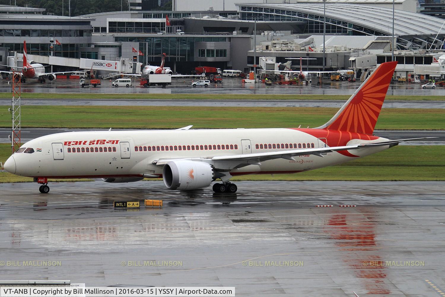 VT-ANB, 2011 Boeing 787-8 Dreamliner C/N 36274, taxiing for 16R