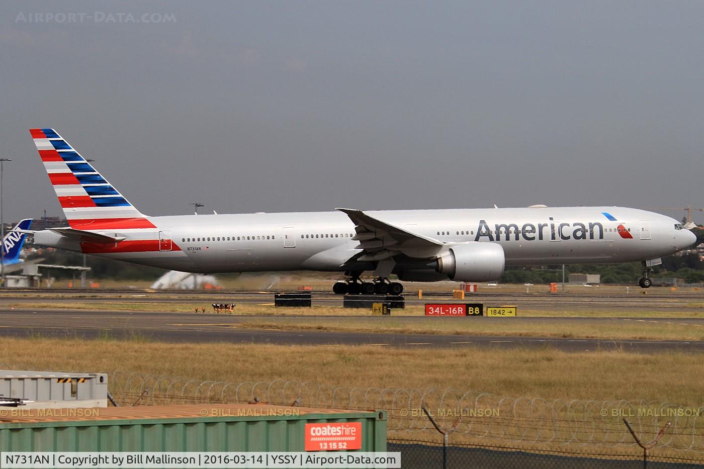 N731AN, 2014 Boeing 777-323/ER C/N 33523, away to LAX