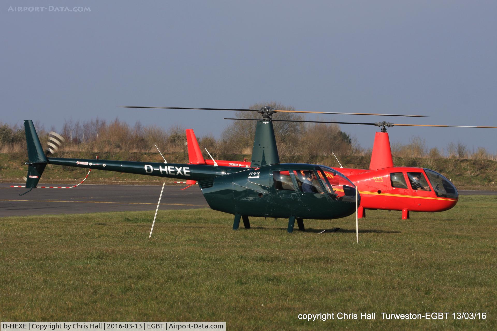 D-HEXE, 2007 Robinson R44 Raven II C/N 11711, at the Vintage Aircraft Club spring rally