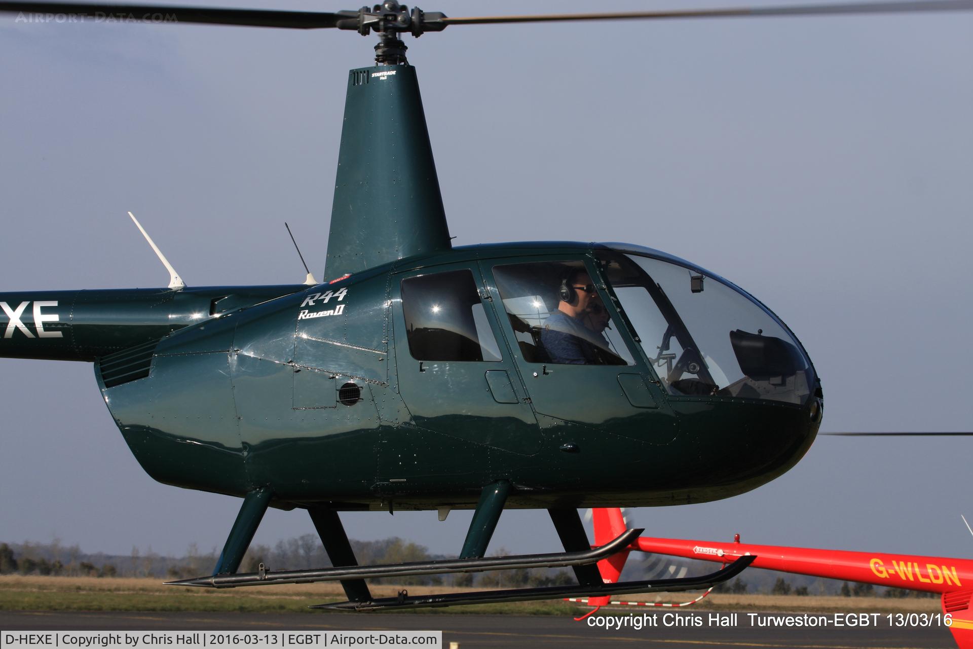 D-HEXE, 2007 Robinson R44 Raven II C/N 11711, at the Vintage Aircraft Club spring rally