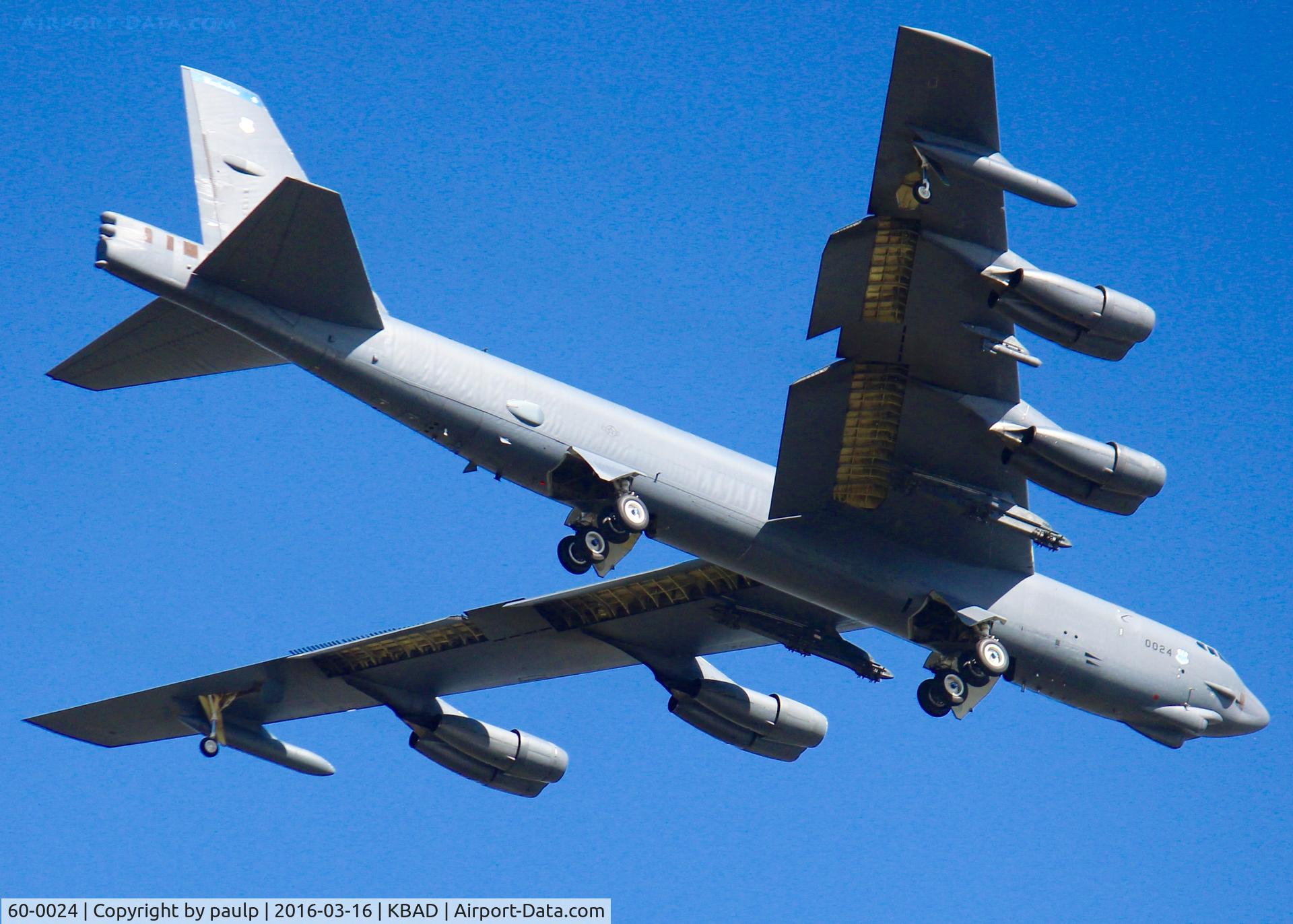 60-0024, 1960 Boeing B-52H Stratofortress C/N 464389, At Barksdale Air Force Base.