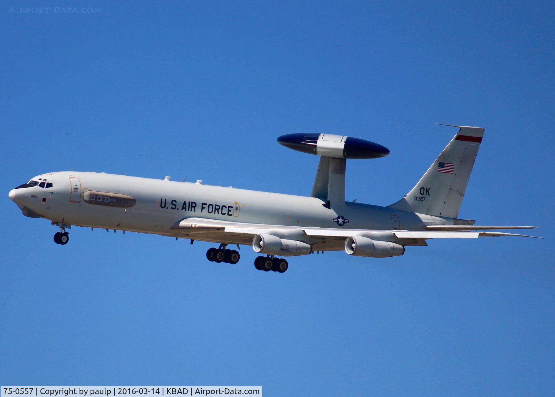 75-0557, 1975 Boeing E-3B Sentry C/N 21048, At Barksdale Air Force Base.