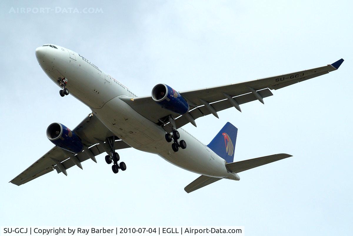 SU-GCJ, 2005 Airbus A330-243 C/N 709, Airbus A330-243 [709] (EgyptAir) Home~G 04/07/2010. On approach 27R.