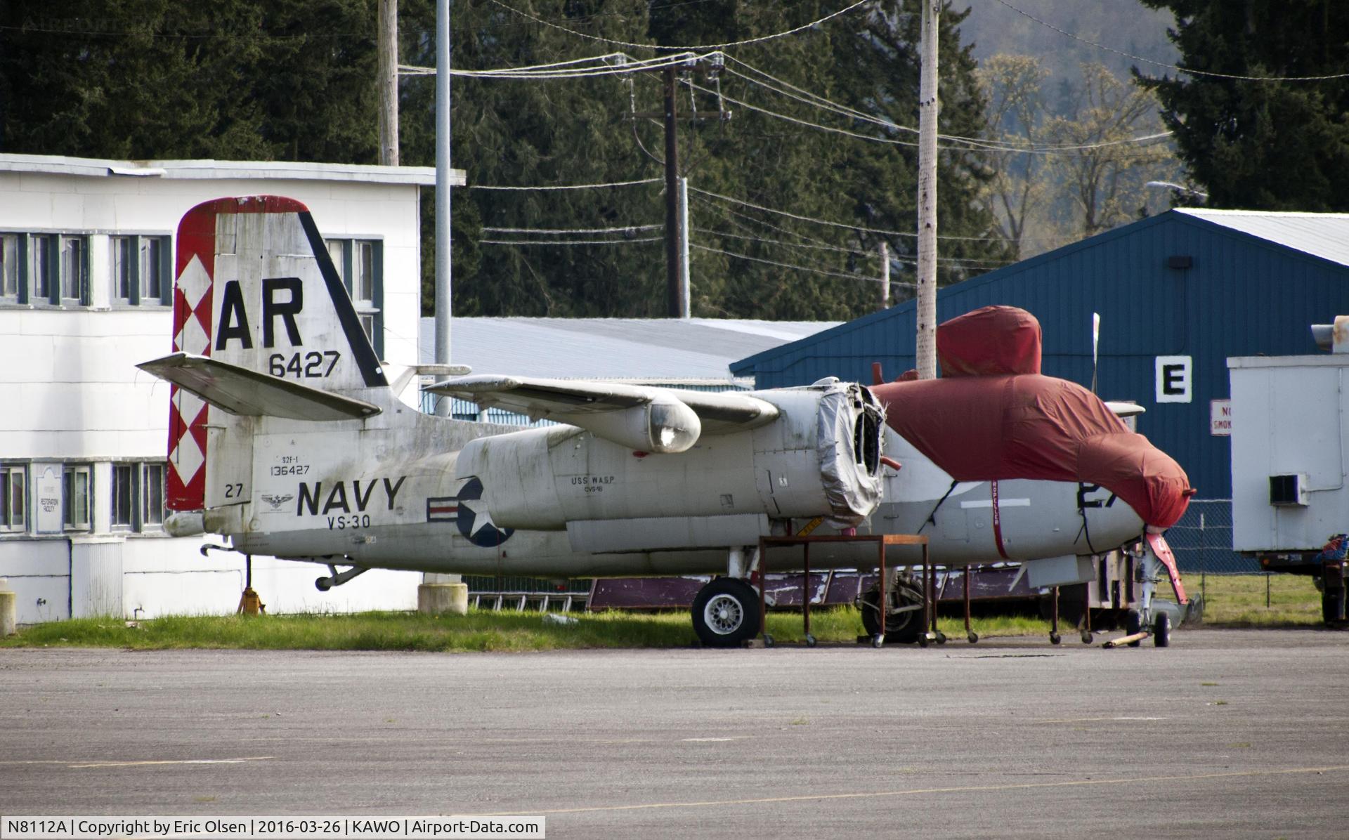 N8112A, 1957 Grumman S-2A Tracker C/N 336, Grumman Tracker at the Arlington Airport.