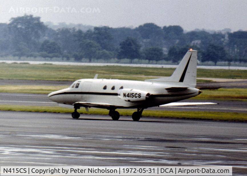 N415CS, North American NA-265-40 Sabreliner C/N 282-76, Sabre 40 seen at Washington National (as it was then known) in May 1972.